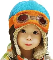 [Kafeimali] Baby Boys Girls Crochet Earflap Winter Warm Caps Beanie Pilot Aviator Cartoon Hats