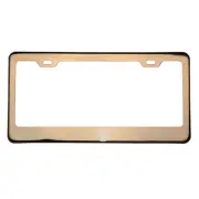 Rose Gold Laser Etched New Jaguar Logo License Frame w/Cap T304 Stainless Steel (for: Jaguar)