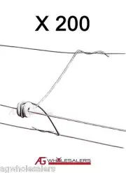200PK BULK PORCELAIN INSULATOR OFFSET OUTRIGGER -OK 4 ELECTRIC FENCE WIRE & POLY