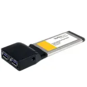 StarTech ECUSB3S22 2 Port ExpressCard SuperSpeed USB 3.0 Card Adapter with UASP