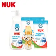 NUK-奶清+奶瓶超值組(奶清950ml-1入+750ml-3入)+動物系寬口徑PPSU奶瓶300ml-1入