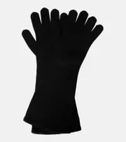 [Max Mara] Max Mara Jock cashmere gloves One Size black