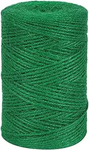 tenn well 2mm Jute Garden String,152m Long Natural Jute Twine String Green Twine for Gardening Floristry and Crafts Decoration