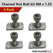 Channel Nut Bolt x4 18x35mm M8 Fit Rhino Rack Platform Roof Rack Fastener T & C