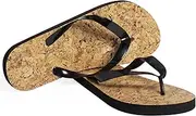 [noTrash2003] Flip Flops Toe Separator Beach Shoes Sandals Women and Men Sizes 36-38 and 42-44 Made of EVA with Printed Cork Pattern Sole Beach Slippers Holiday