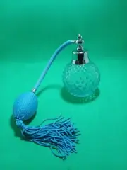 Diamond Pattern Blue Glass Design Atomizer Perfume Bottle