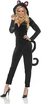 Underwraps Black Cat Jumpsuit Feline Catsuit Meow Sexy Halloween Costume