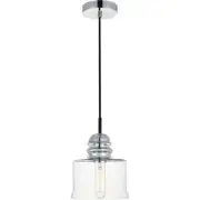 Living District LD2253C Kenna 1 Light 7 inch Chrome Pendant Ceiling Light