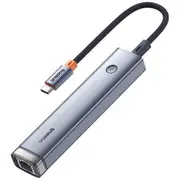 Baseus UltraJoy Series 5-Port HUB AIR Space Grey (Type-C to HDMI4K 60Hz x1 + USB3.0 x2 + PD x1+RJ45 x1) [B00052801811-03]