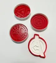 Marvel cookie cutter stamp set / set of 4 Marvel cookie Cutters/ 3 1/2 Inches