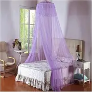 Classical Hanging Mosquito Net Canopy Dome Princess Bed Canopy Bed Cover Curtain Tent Bedroom Decorate (Color : Purple)