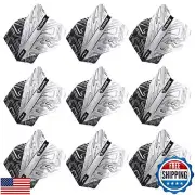 RED DRAGON Yin Yang Double Sided White and Black Standard Dart Flights 3 Sets