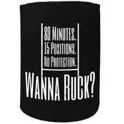 Alcohol Stubby Holder - Wanna Ruck Rugby - Funny Novelty Birthday Gift Joke Beer Can Bottle