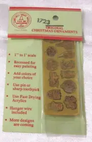 Miniature ornaments kit - Christmas 2 - Clare Bell Brass Works - gold plated