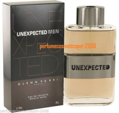 NIB UNEXPECTED by GLENN PERRI COLOGNE FOR MEN 3.0 OZ / 90 ML EDT SPRAY