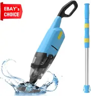Handheld Pool Vacuum Rechargeable 60-Minute Runtime for Above Ground Pools
