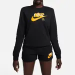 【NIKE】AS W NSW CLUB FLC FT GX CREW 女 長袖上衣 黑色-FN3629010