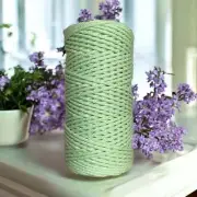 3mm 3ply Luxe Macrame Cord | MINT GREEN | 100% Premium Cotton Melbourne Aust