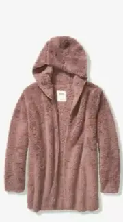 Victoria's Secret PINK SHERPA CARDIGAN COCOA POWDER M/L HTF