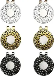 Magnetic Golf Hat Clips 4 6 or 8 PCS Ball Marker Holders for Golf Gloves Hats Bags Caps Visor Belt (Black, Bronze)