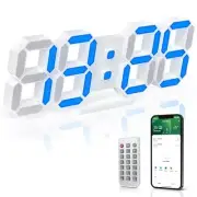 3D LED Digital Alarm Clock with 7 Colors, RGB, Time 9.7'' Led Digital Rgb Clock