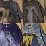 ☮️HIPPIE ONLINE SHOP☮️古著THE MOUNTAIN TEE 渲染 大圖 印刷 短袖T恤 男女 動物