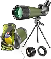 GoSky 20-60x80 HD Spotting Scopes for Target Shooting, Spotter Scope with Tripod, Carrying Bag and Smartphone Adapter