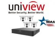UNV 4x4MP NDAA Audio IP Camera+4-Ch 4K NVR+1TB Uniview Network Security kit