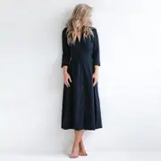 Seaside Tones Tailored Dress - Navy