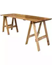 2.4m BAR Rustic Trestle Table: Stained