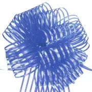15pcs 8 Inch Organza Large Pull Bows Gift Wrapping Bows Ribbon Chiffon Yarn Blue