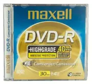Maxell Gold DVD-R Scratch Resistant 1.4GB Mini Disc! Sony Handycams & Camcorders