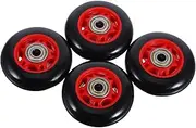 4pcs Roller Wheel Universal Wheel Exercise Wheel Gym Roller Accessory Fitness Wheel Replaceable Wheel Gym Alloy Fitness Fitness Wheel Black