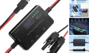 MPPT Solar Charge Controller, 12V 10A Solar Panel Regulator with USB and Type