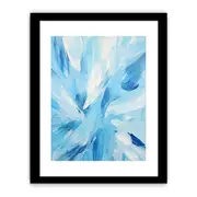 Blue And White Abstract Framed Art Framed print Art Poster