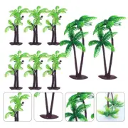 8 PCS Coconut Tree Stick Cake Decorations Baby Banquet Birthday Cards Toppers