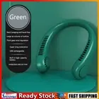 Mini Neck Fan USB Rechargeable Bladeless Fan Neck Air Conditioner (Green)