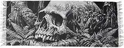 [AIXIWAWA] Women's Pashminas Scarf Big Skull Forest Print, Shawls Wrap Lightwight with Tassel for Evening Dress Dinner Party, Multicolor
