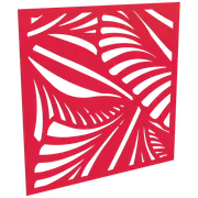 ProtectorAl 300-1200w x 300-1200h Light Red/Gloss White Jungle Unframed Composite Deco Panel