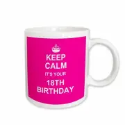 3dRose Keep Calm its your 18th Birthday - hot pink girly girls fun stay calm abo