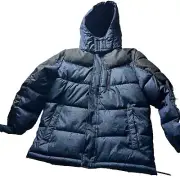 Boys Coat M 10/12 H Puffer Husky Blue Digi Water/wind Resistant