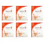 Baby Foot Original Foot Peel Mint 6-Pack. Exfoliate, Moisturise, Refresh Dry, Hard, Cracked Heels and Feet. Get Smooth Feet-All Natural, No Harsh Chemicals, Easy at-home 1-Hour Intense Foot Treatment