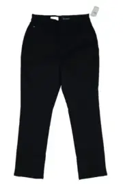 Anthropologie Pilcro Knightsbridge Slim Tuck Denim Jeans Black Womens US 30