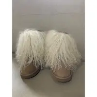 在飛比找蝦皮購物優惠-UGG Mongolian fur boots蒙古羊毛皮草短