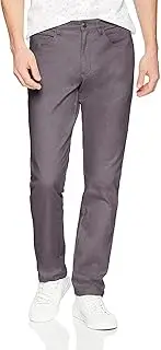 [Amazon Essentials] Goodthreads Men's Slim-Fit 5-Pocket Comfort Stretch Chino Pant, Grey, 32W x 30L