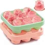 Rose Shaped Ice Cube Tray, Silicone Ice Cube Trays for Freezer Rose Ice Cube Mo