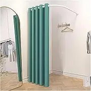 Fitting Room Clothing Store, Privacy Portable Changing Room, Wall-Mounted Blackout Fabric Screen Partition, Dressing Room for Mall(Green,B-98X79in)
