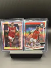 Gabriel Jesus 2 Card Refractor Lot Optic Holo And Merlin Refractor Arsenal