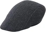 [Generic] Wool Blend Sock Men Women Soft Plaid Retro Hats Casul Breathable Winter Warm Comfort Beret Directors Men