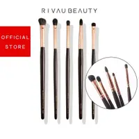 在飛比找PChome24h購物優惠-RIVAU BEAUTY / 頂級灰鼠混羊毛眼部刷具5入組 